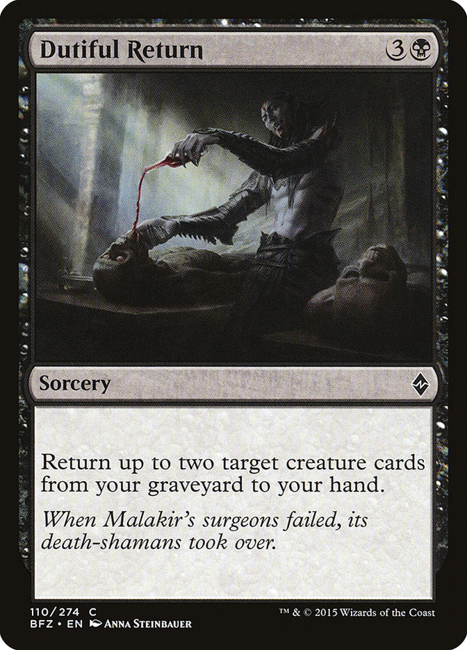 Dutiful Return [Battle for Zendikar] MTG Single Magic: The Gathering | Red Claw Gaming