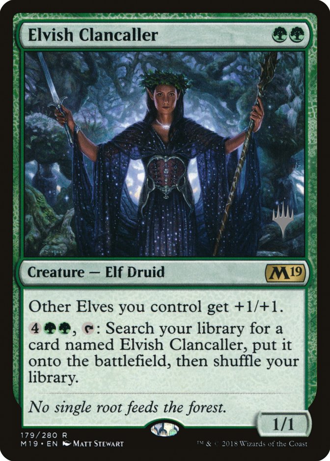 Elvish Clancaller (Promo Pack) [Core Set 2019 Promos] MTG Single Magic: The Gathering | Red Claw Gaming