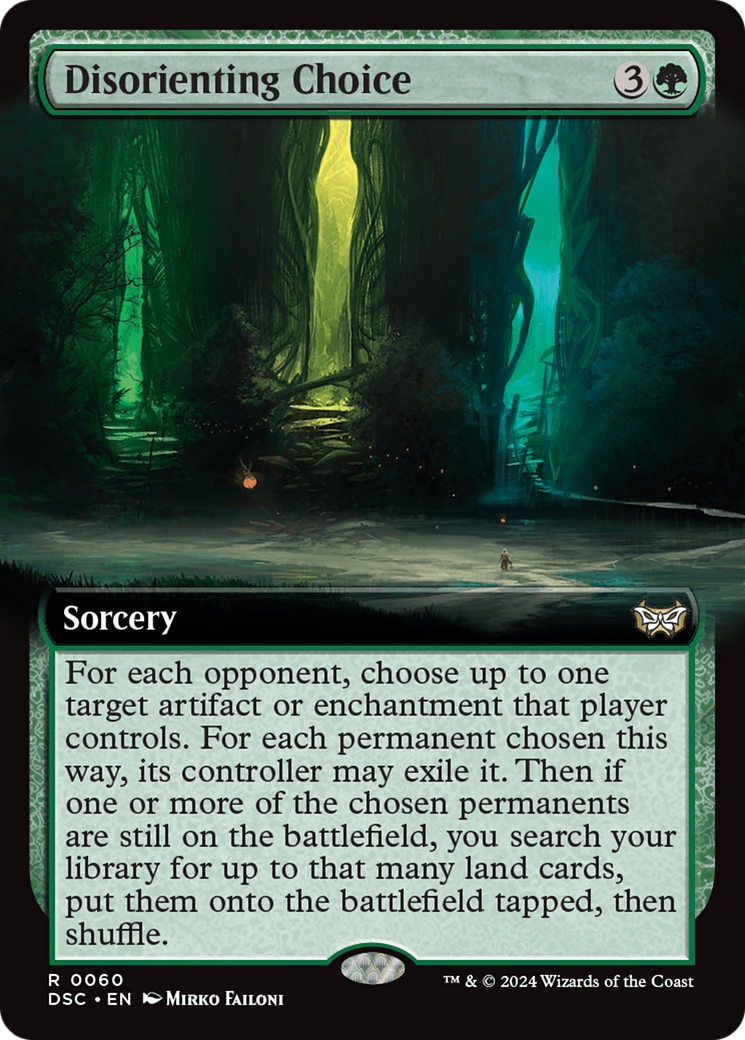 Disorienting Choice (Extended Art) [Duskmourn: House of Horror Commander] MTG Single Magic: The Gathering | Red Claw Gaming