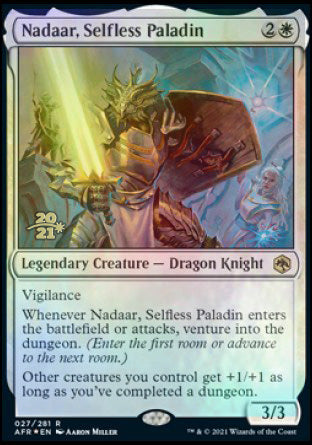 Nadaar, Selfless Paladin [Dungeons & Dragons: Adventures in the Forgotten Realms Prerelease Promos] MTG Single Magic: The Gathering | Red Claw Gaming