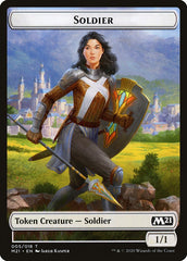 Cat (020) // Soldier Double-Sided Token [Core Set 2021 Tokens] MTG Single Magic: The Gathering | Red Claw Gaming