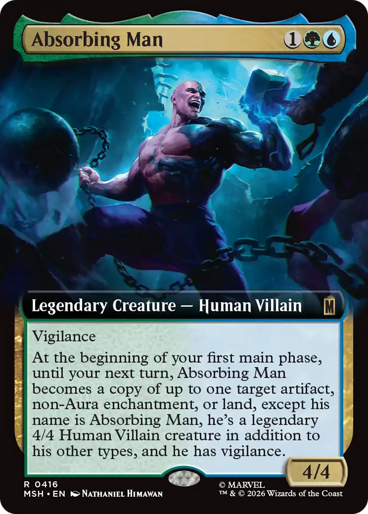 Absorbing Man (Extended Art) [Marvel Super Heroes] MTG Single Magic: The Gathering | Red Claw Gaming