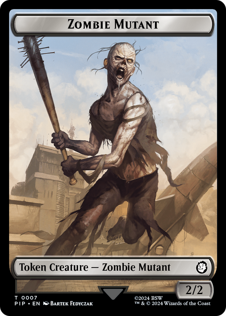 Zombie Mutant // Copy Double-Sided Token [Fallout Tokens] MTG Single Magic: The Gathering | Red Claw Gaming