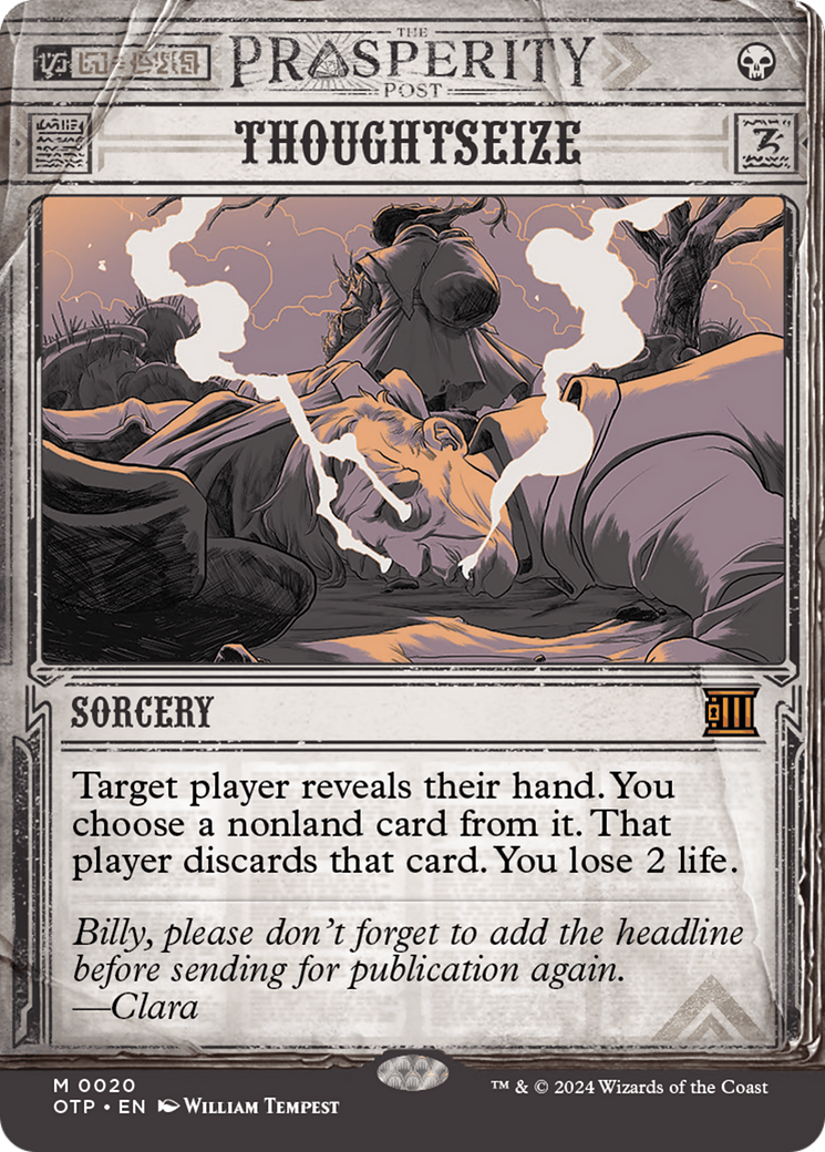 Thoughtseize [Outlaws of Thunder Junction: Breaking News] MTG Single Magic: The Gathering | Red Claw Gaming