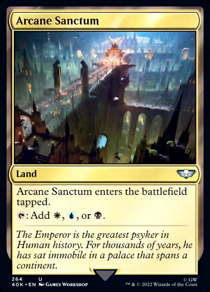 Arcane Sanctum (Surge Foil) [Warhammer 40,000] MTG Single Magic: The Gathering | Red Claw Gaming