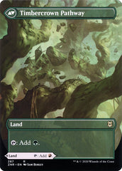 Cragcrown Pathway // Timbercrown Pathway (Borderless Alternate Art) [Zendikar Rising] MTG Single Magic: The Gathering | Red Claw Gaming