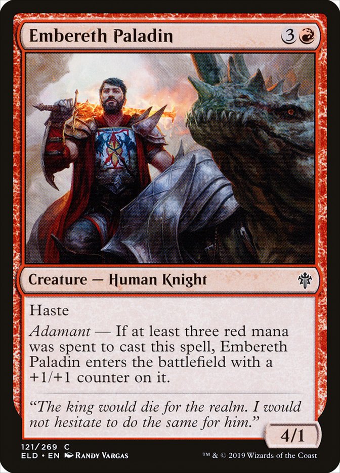 Embereth Paladin [Throne of Eldraine] MTG Single Magic: The Gathering | Red Claw Gaming