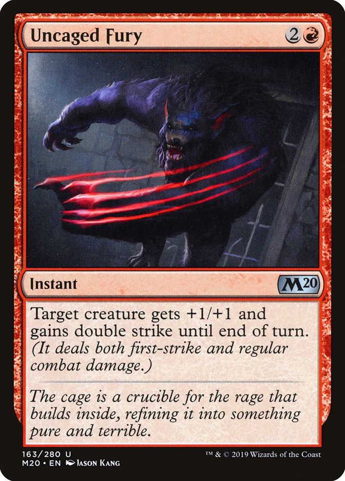 Uncaged Fury [Core Set 2020] MTG Single Magic: The Gathering | Red Claw Gaming