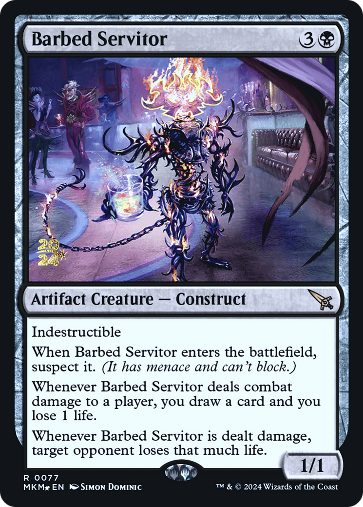 Barbed Servitor [Murders at Karlov Manor Prerelease Promos] MTG Single Magic: The Gathering | Red Claw Gaming