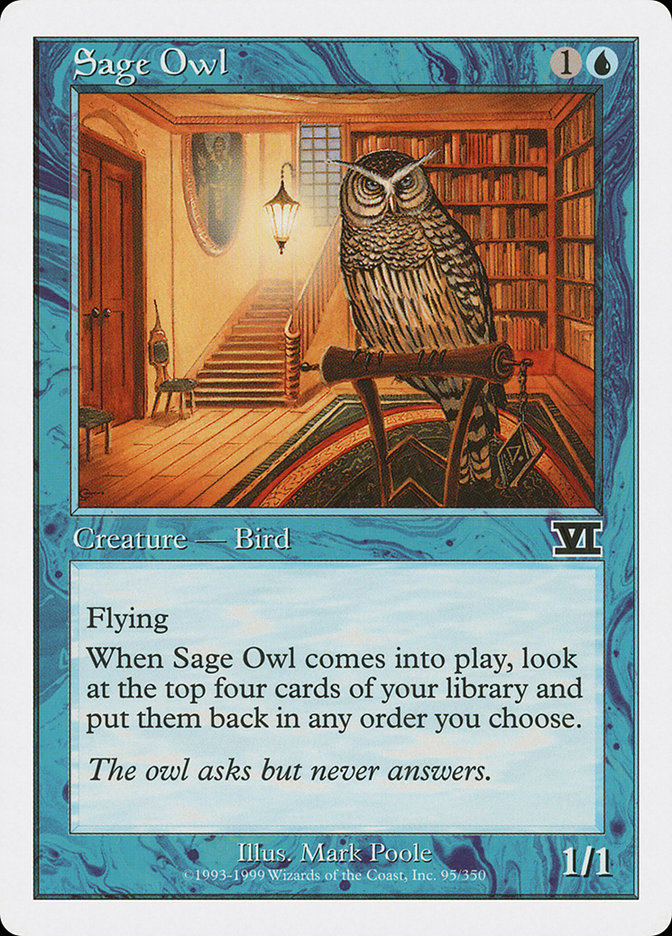 Sage Owl [Classic Sixth Edition] MTG Single Magic: The Gathering | Red Claw Gaming