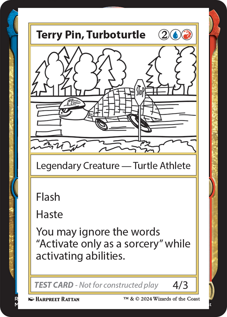 Terry Pin, Turboturtle [Mystery Booster 2 Playtest Cards] MTG Single Magic: The Gathering | Red Claw Gaming