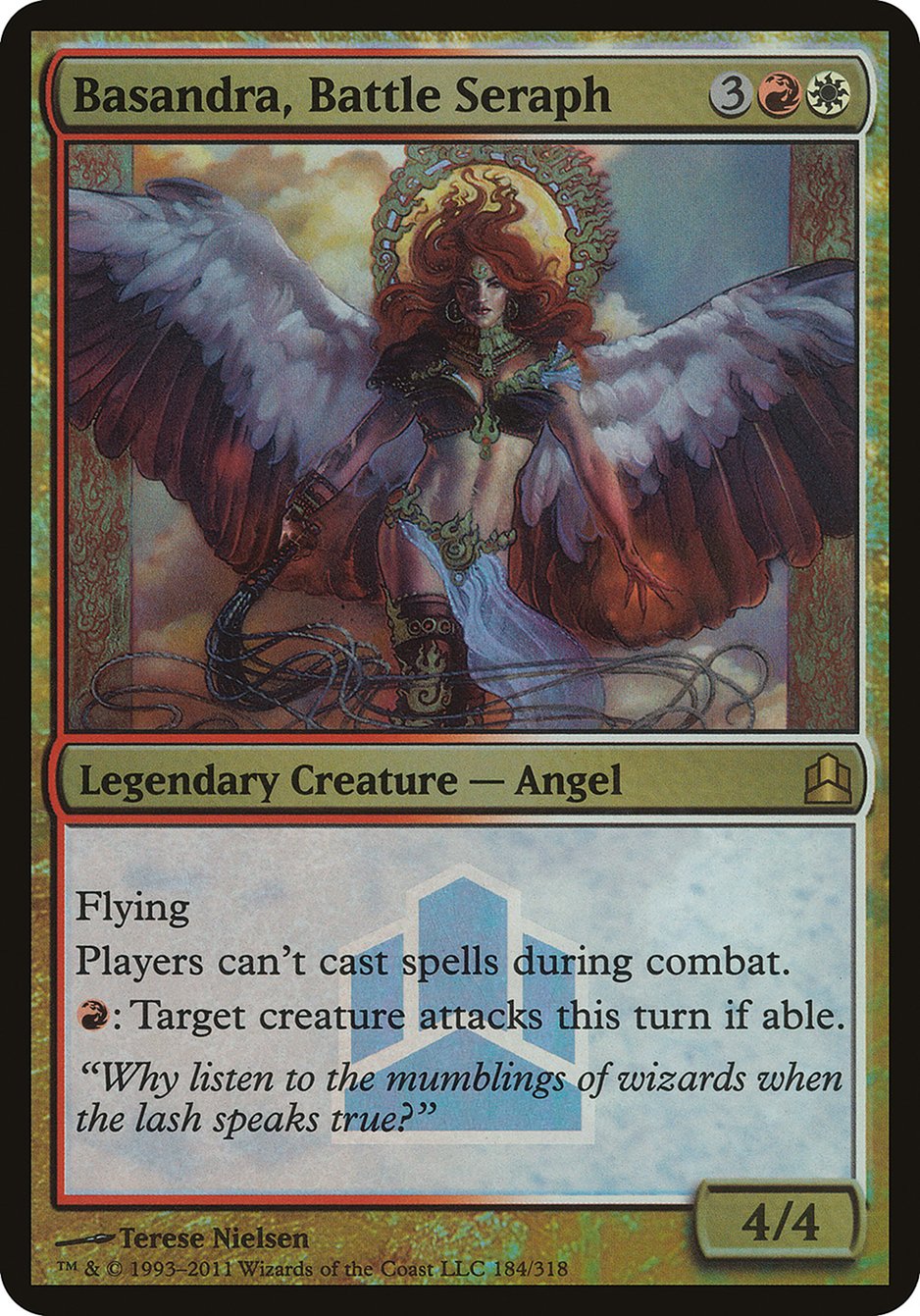 Basandra, Battle Seraph (Launch) (Oversized) [Commander 2011 Oversized] MTG Single Magic: The Gathering | Red Claw Gaming