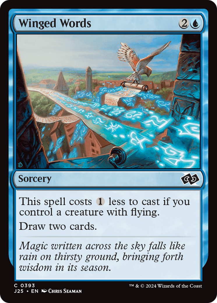 Winged Words [Foundations Jumpstart] MTG Single Magic: The Gathering | Red Claw Gaming