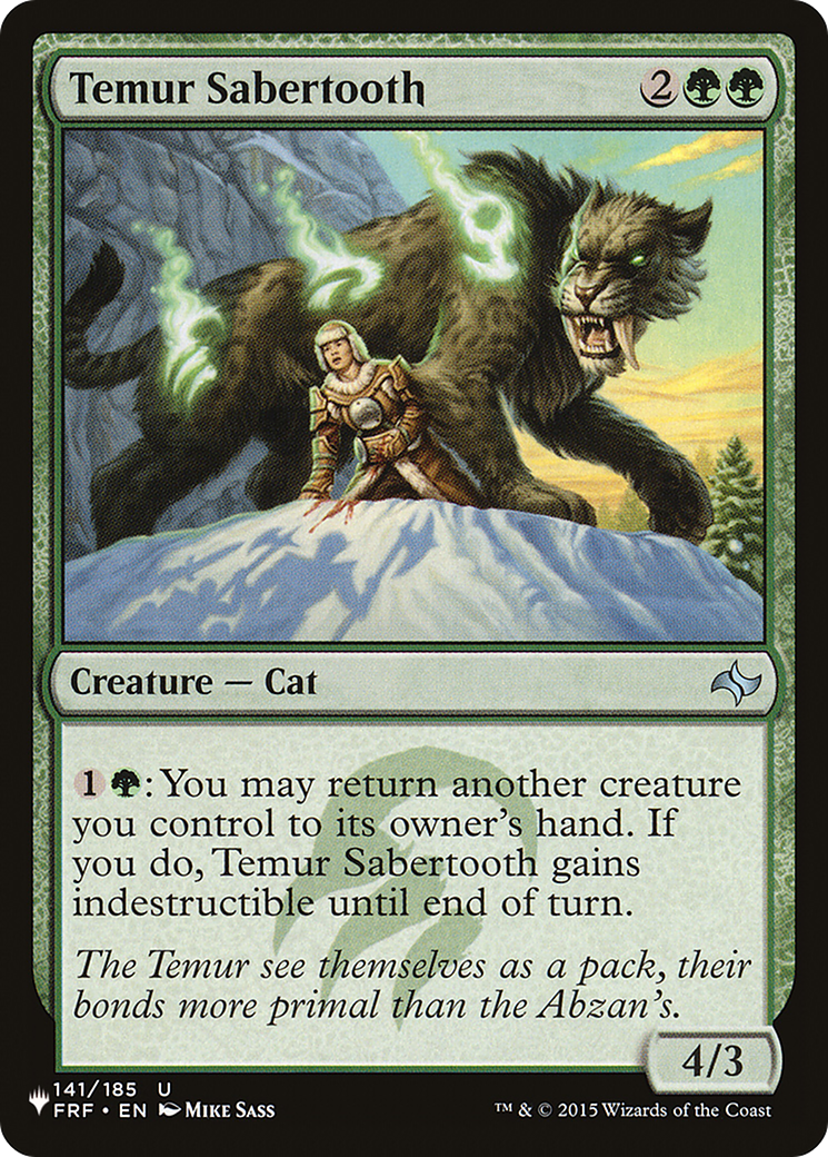 Temur Sabertooth [The List] MTG Single Magic: The Gathering | Red Claw Gaming