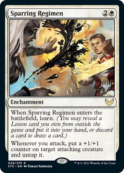 Sparring Regimen (Promo Pack) [Strixhaven: School of Mages Promos] MTG Single Magic: The Gathering | Red Claw Gaming