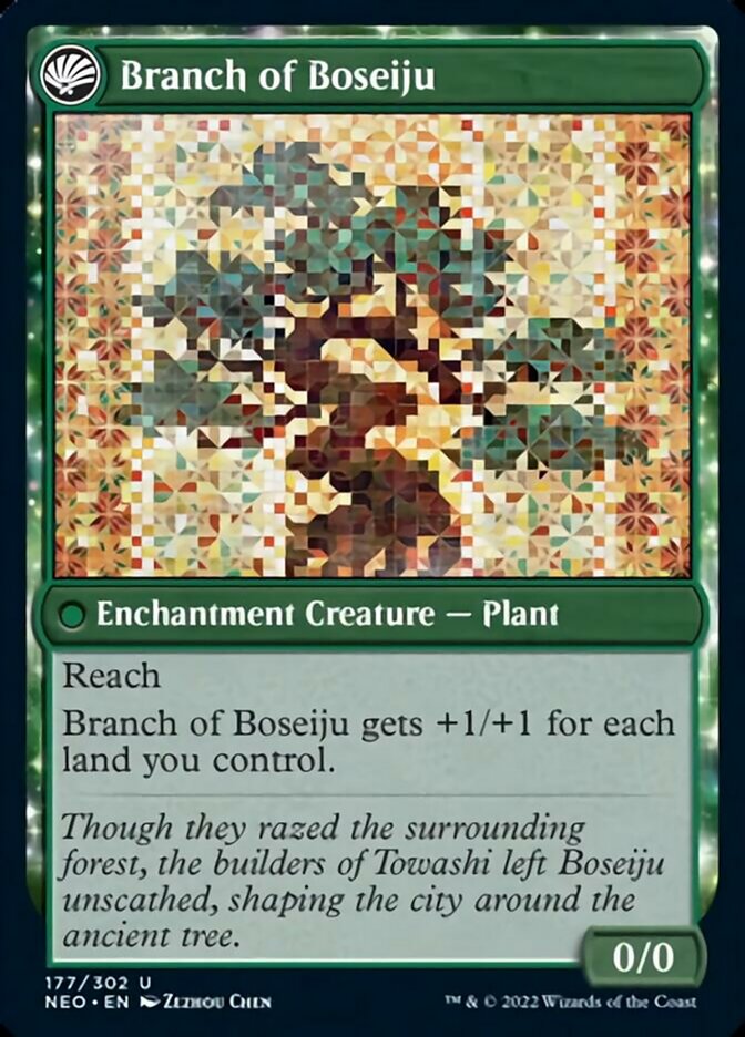 Boseiju Reaches Skyward // Branch of Boseiju [Kamigawa: Neon Dynasty] MTG Single Magic: The Gathering    | Red Claw Gaming