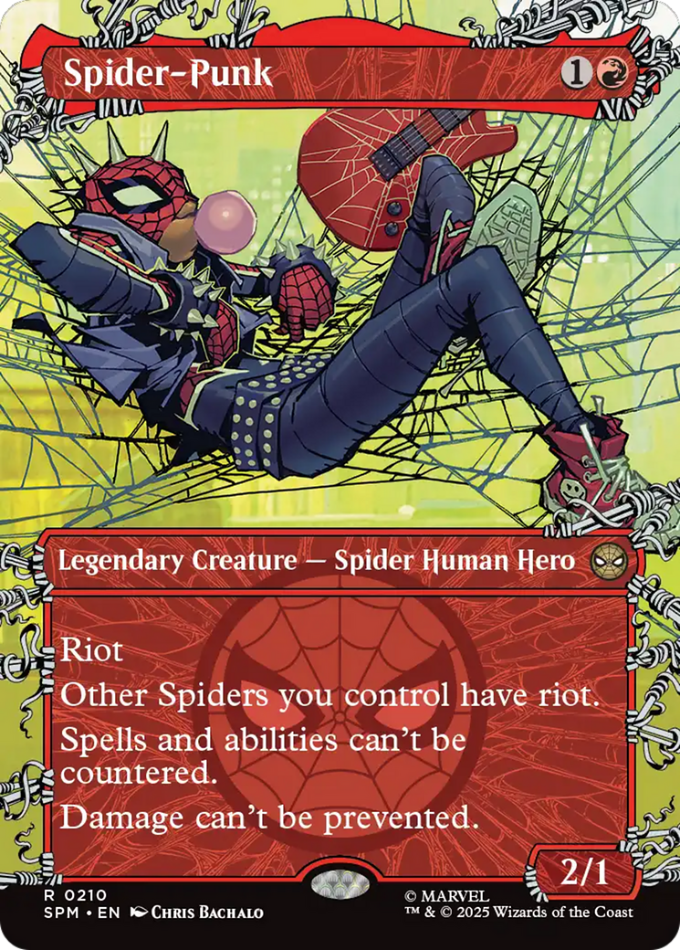 Spider-Punk (0210) (Borderless) [Marvel's Spider-Man] MTG Single Magic: The Gathering | Red Claw Gaming