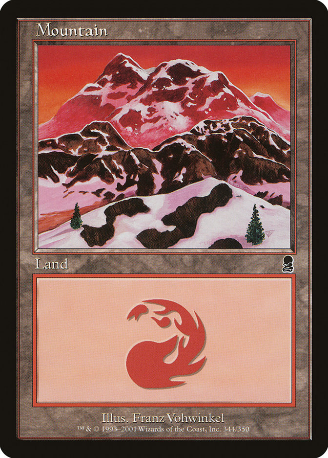 Mountain (344) [Odyssey] MTG Single Magic: The Gathering | Red Claw Gaming
