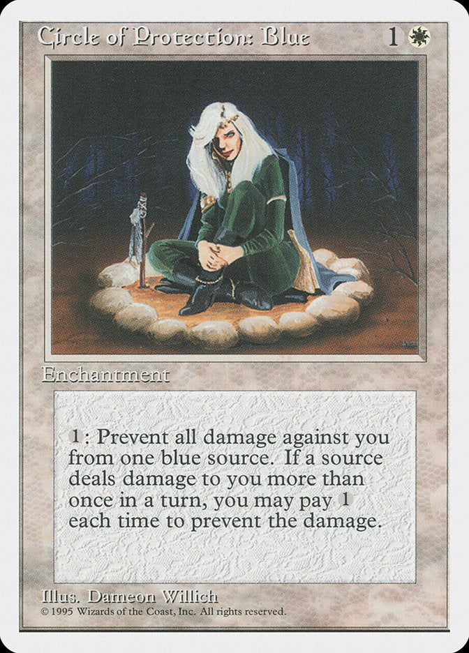 Circle of Protection: Blue [Fourth Edition] MTG Single Magic: The Gathering | Red Claw Gaming