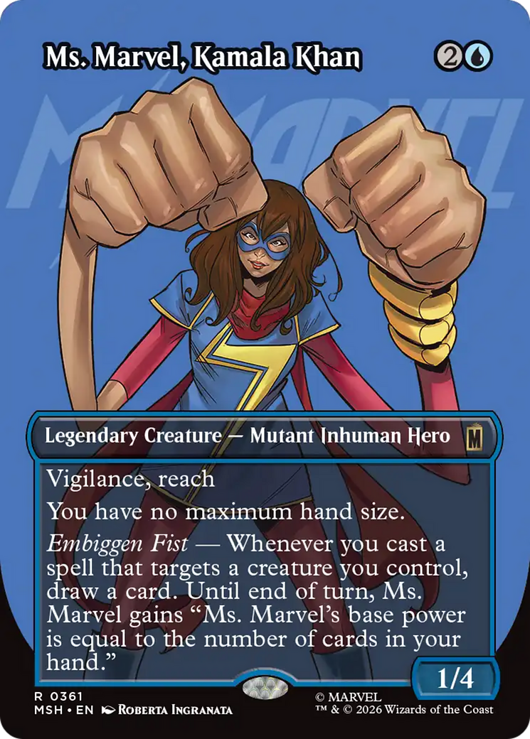 Ms. Marvel, Kamala Khan (Borderless) [Marvel Super Heroes] MTG Single Magic: The Gathering | Red Claw Gaming