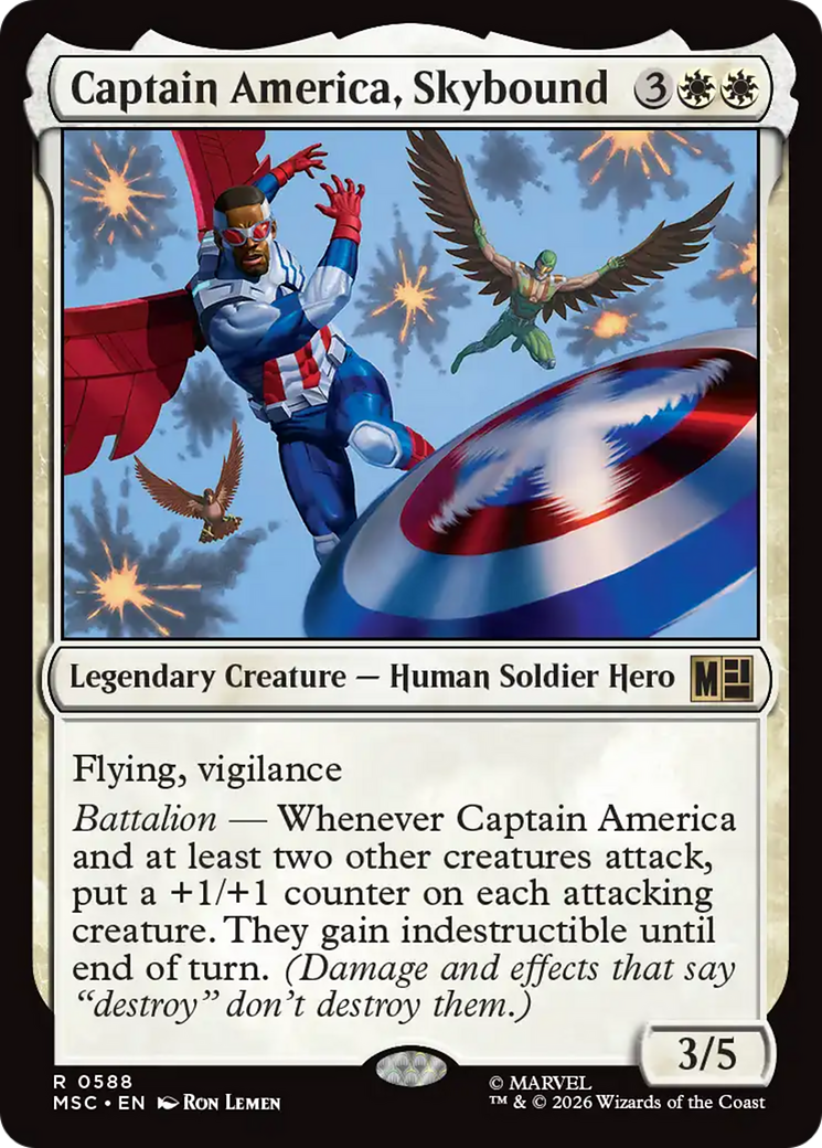 Captain America, Skybound [Marvel Super Heroes Commander] | Red Claw Gaming