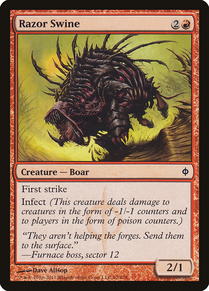 Razor Swine [New Phyrexia] MTG Single Magic: The Gathering | Red Claw Gaming