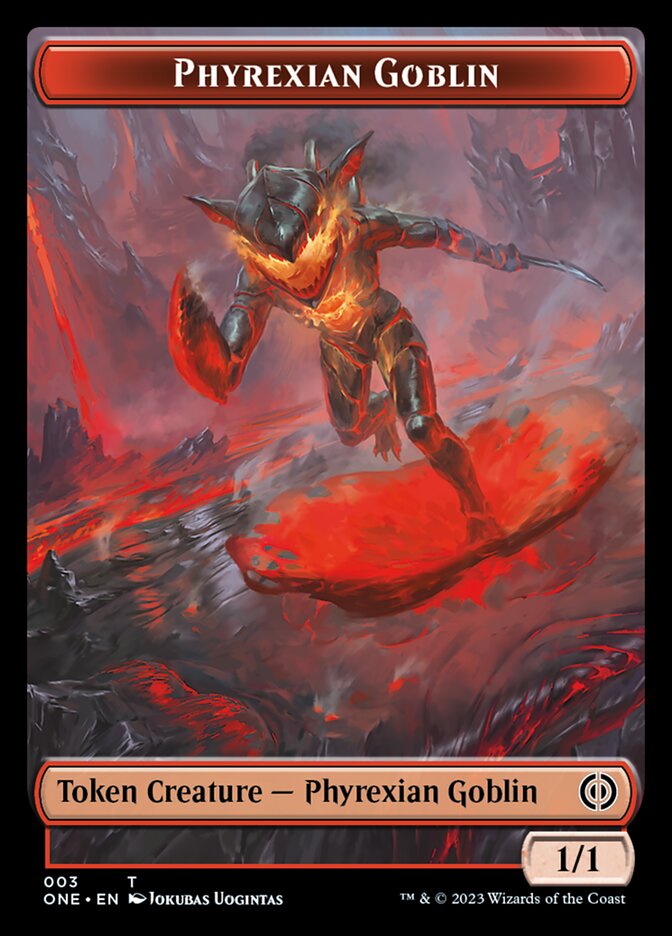 Rebel // Phyrexian Goblin Double-Sided Token [Phyrexia: All Will Be One Tokens] MTG Single Magic: The Gathering | Red Claw Gaming