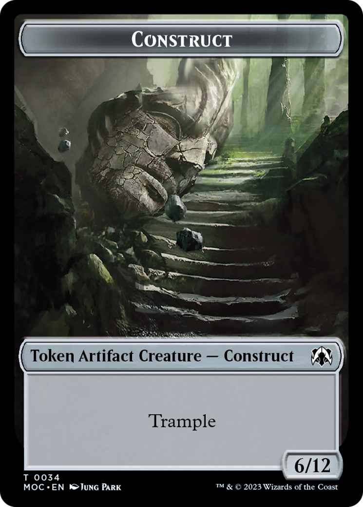 Phyrexian Golem // Construct Double-Sided Token [March of the Machine Commander Tokens] MTG Single Magic: The Gathering | Red Claw Gaming