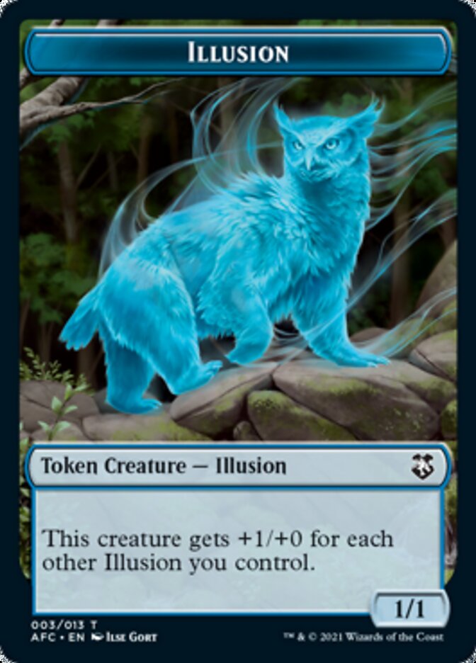 Champion of Wits // Illusion Double-Sided Token [Dungeons & Dragons: Adventures in the Forgotten Realms Commander Tokens] MTG Single Magic: The Gathering | Red Claw Gaming