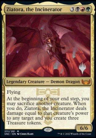 Ziatora, the Incinerator (Promo Pack) [Streets of New Capenna Promos] MTG Single Magic: The Gathering | Red Claw Gaming