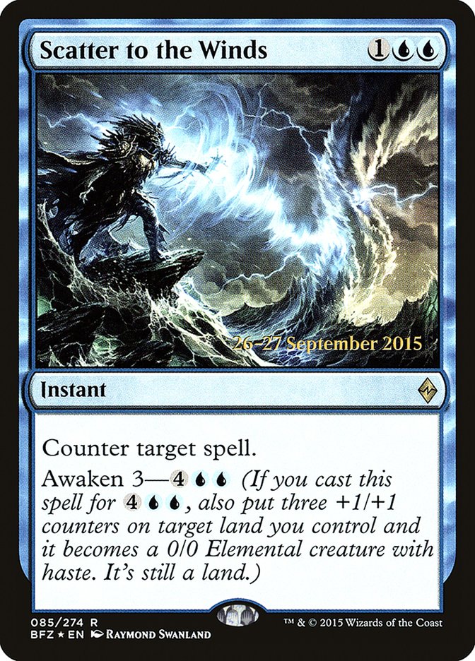 Scatter to the Winds [Battle for Zendikar Prerelease Promos] MTG Single Magic: The Gathering | Red Claw Gaming