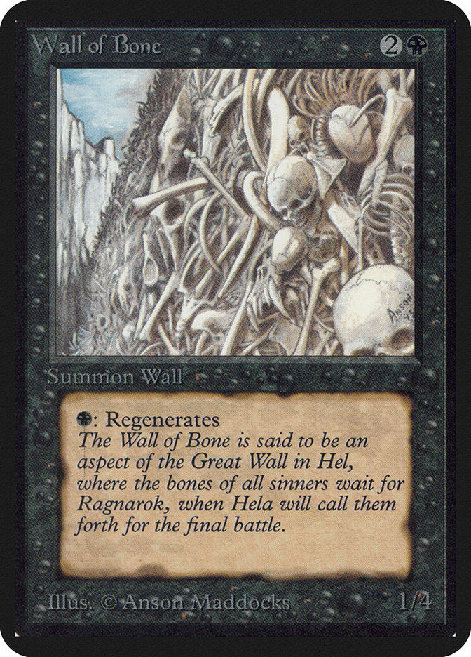 Wall of Bone [Alpha Edition] MTG Single Magic: The Gathering | Red Claw Gaming
