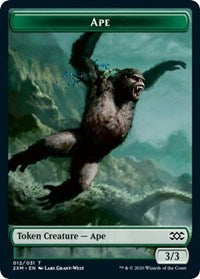 Ape // Elemental Double-Sided Token [Double Masters Tokens] MTG Single Magic: The Gathering | Red Claw Gaming