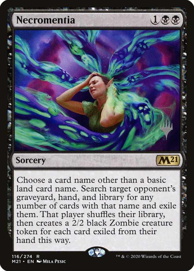 Necromentia (Promo Pack) [Core Set 2021 Promos] MTG Single Magic: The Gathering | Red Claw Gaming