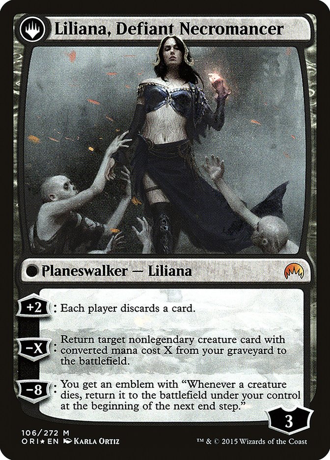 Liliana, Heretical Healer // Liliana, Defiant Necromancer [Magic Origins Prerelease Promos] MTG Single Magic: The Gathering | Red Claw Gaming