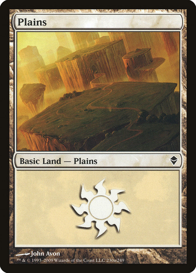 Plains (230a) [Zendikar] MTG Single Magic: The Gathering | Red Claw Gaming