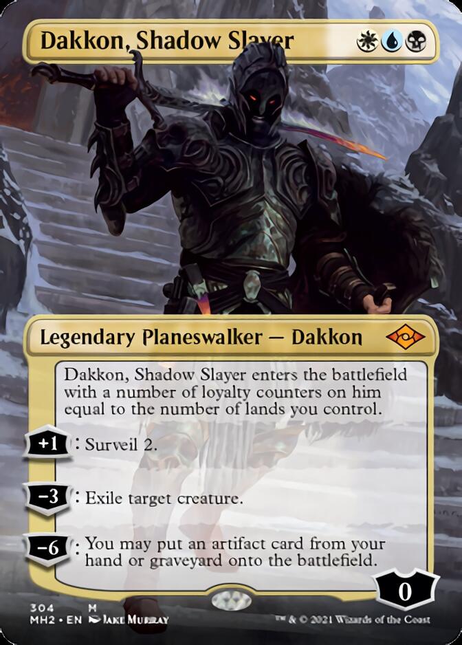 Dakkon, Shadow Slayer (Borderless) [Modern Horizons 2] MTG Single Magic: The Gathering | Red Claw Gaming