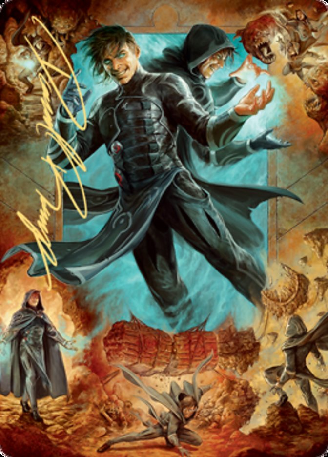Jace, Mirror Mage 2 Art Card (Gold-Stamped Signature) [Zendikar Rising Art Series] MTG Single Magic: The Gathering | Red Claw Gaming