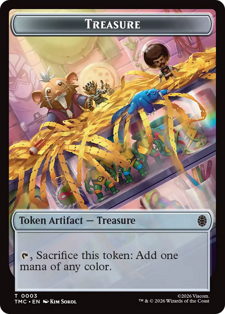Treasure // Clue Double-Sided Token [Teenage Mutant Ninja Turtles Commander Tokens] MTG Single Magic: The Gathering | Red Claw Gaming