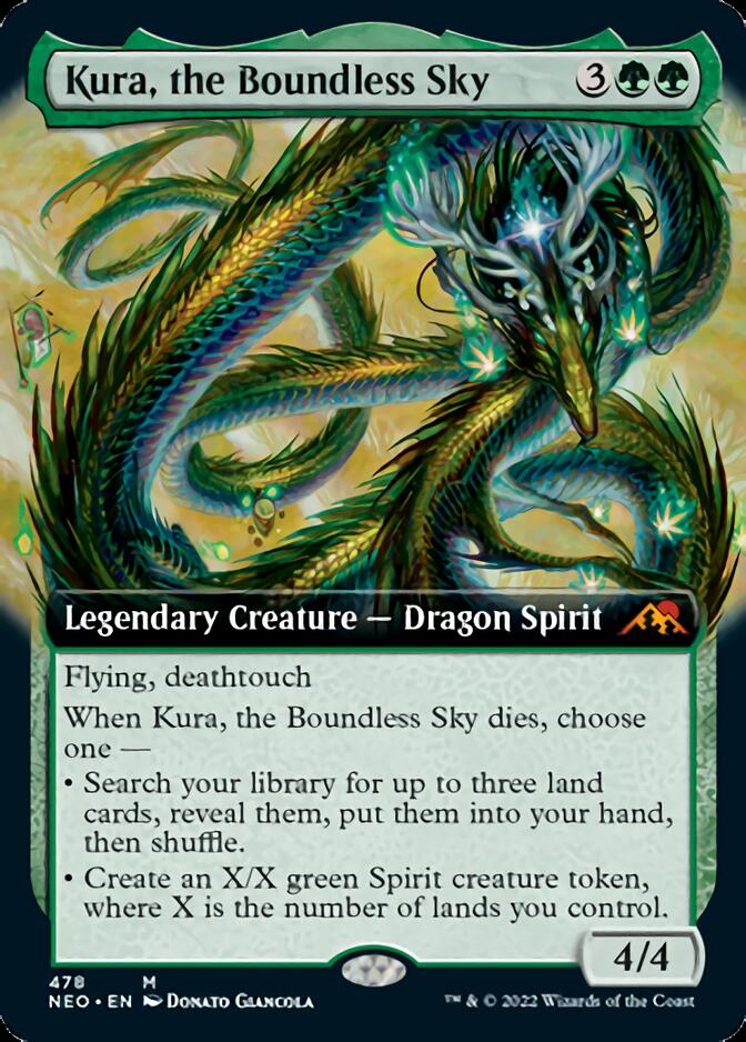 Kura, the Boundless Sky (Extended Art) [Kamigawa: Neon Dynasty] MTG Single Magic: The Gathering    | Red Claw Gaming