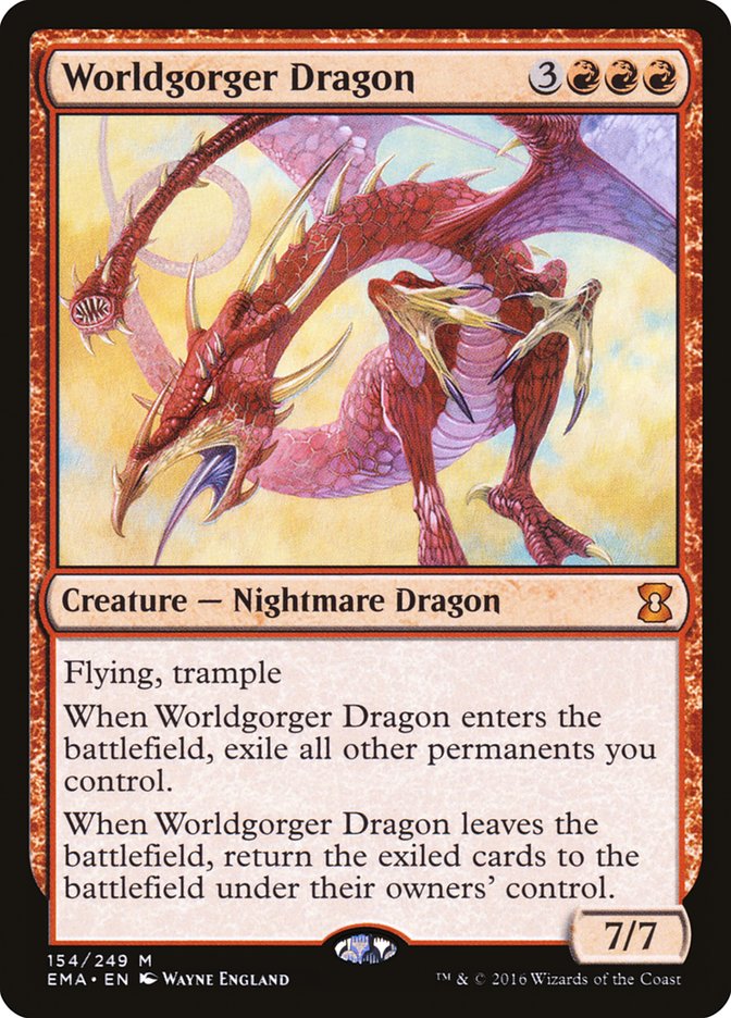 Worldgorger Dragon [Eternal Masters] MTG Single Magic: The Gathering | Red Claw Gaming