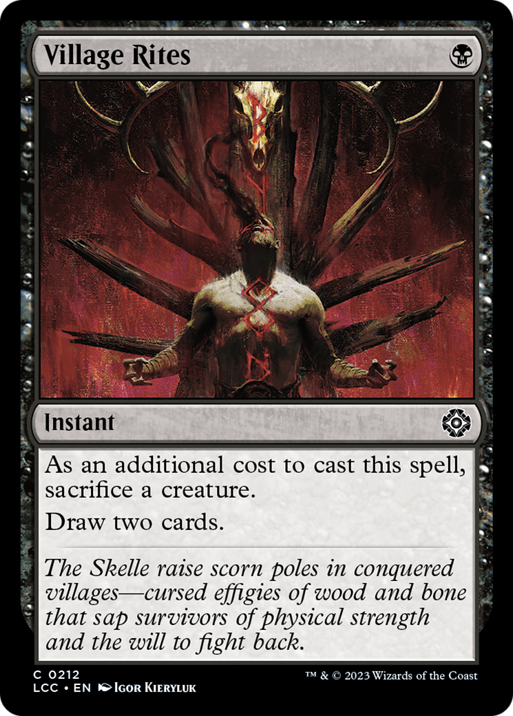 Village Rites [The Lost Caverns of Ixalan Commander] MTG Single Magic: The Gathering | Red Claw Gaming
