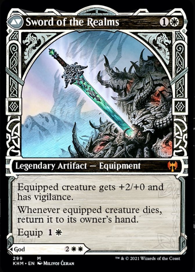 Halvar, God of Battle // Sword of the Realms (Showcase) [Kaldheim] MTG Single Magic: The Gathering | Red Claw Gaming