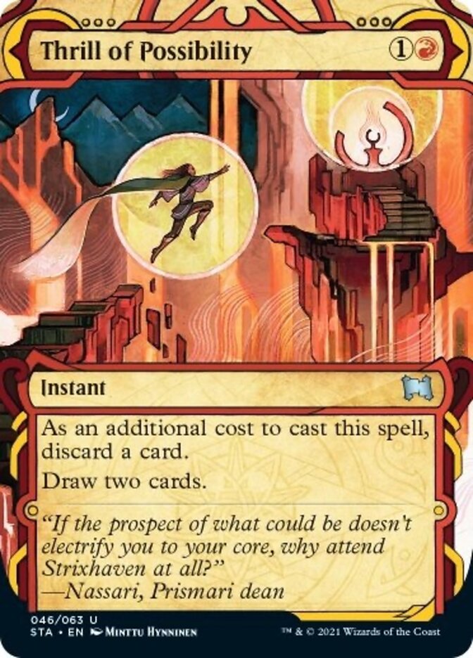 Thrill of Possibility (Foil Etched) [Strixhaven: Mystical Archive] MTG Single Magic: The Gathering | Red Claw Gaming