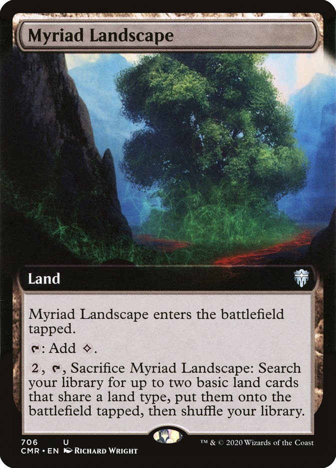 Myriad Landscape (Extended Art) [Commander Legends] MTG Single Magic: The Gathering | Red Claw Gaming
