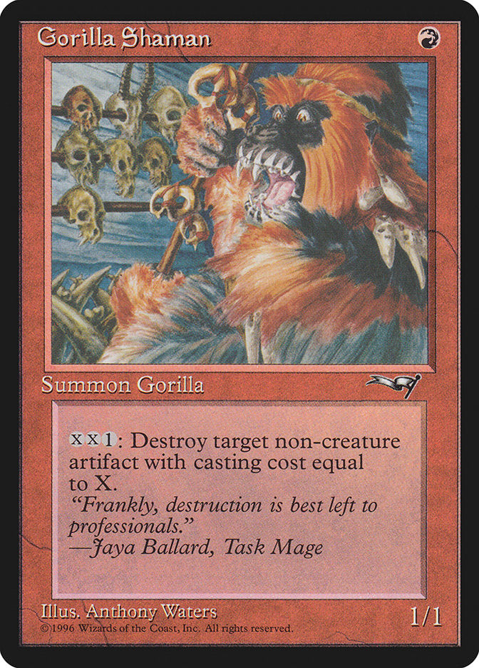 Gorilla Shaman (Skulls in Background) [Alliances] MTG Single Magic: The Gathering | Red Claw Gaming