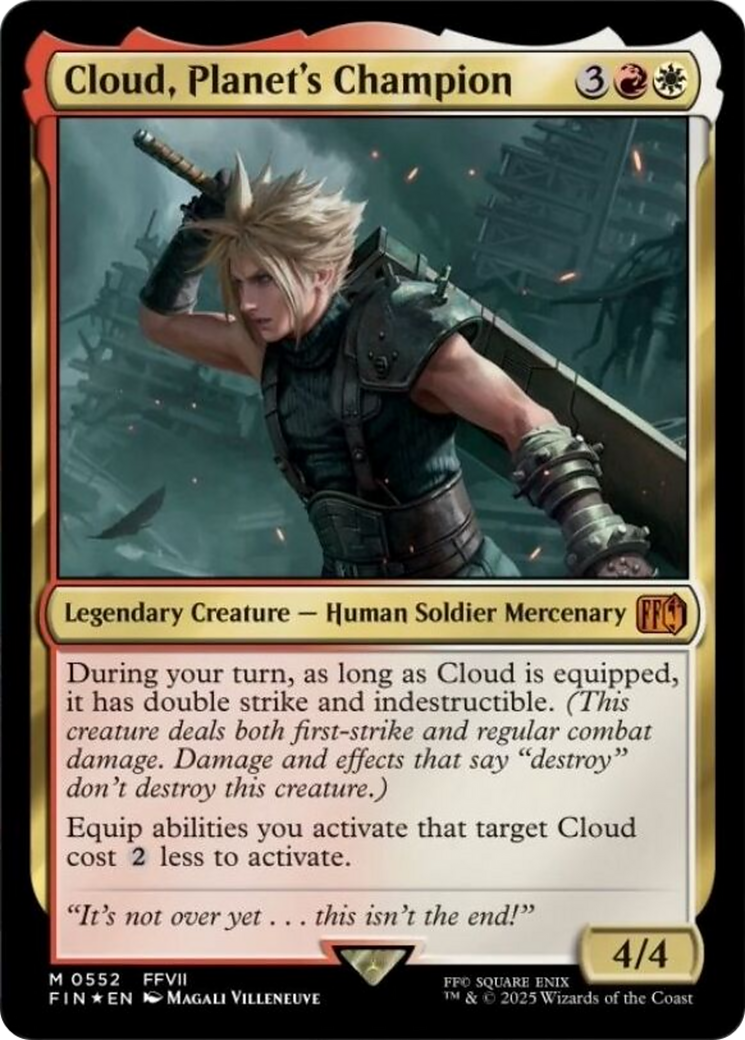 Cloud, Planet's Champion [FINAL FANTASY] MTG Single Magic: The Gathering | Red Claw Gaming