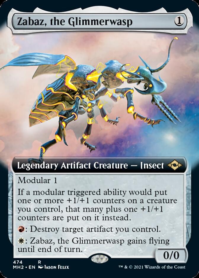 Zabaz, the Glimmerwasp (Extended Art) [Modern Horizons 2] MTG Single Magic: The Gathering | Red Claw Gaming