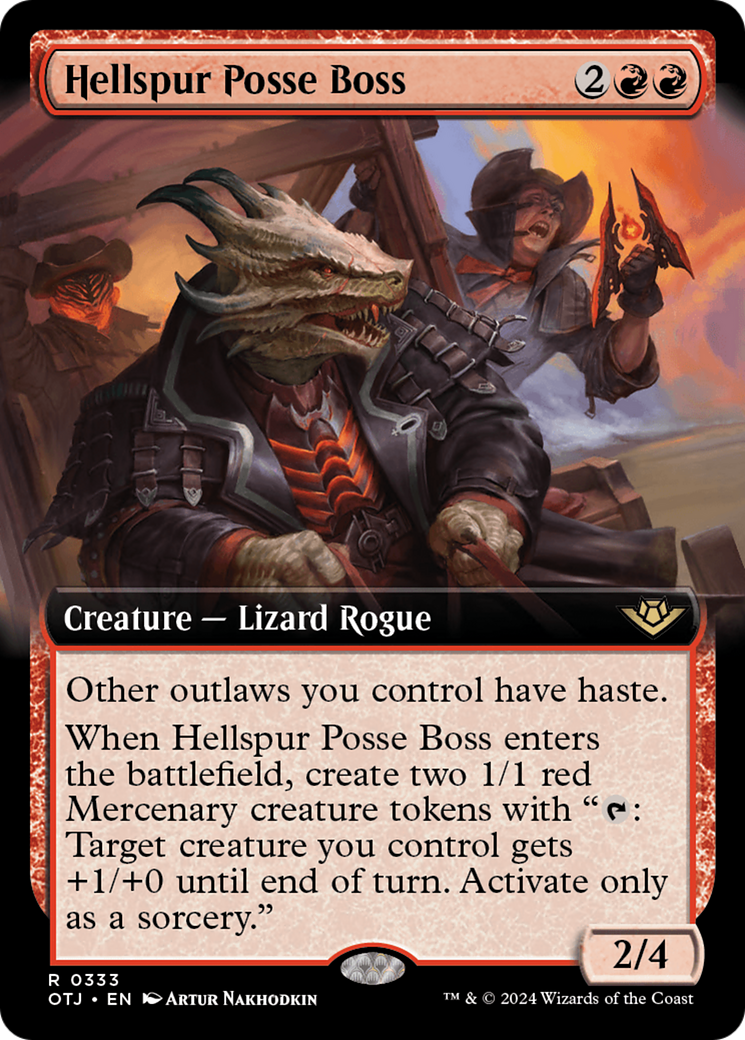 Hellspur Posse Boss (Extended Art) [Outlaws of Thunder Junction] MTG Single Magic: The Gathering | Red Claw Gaming