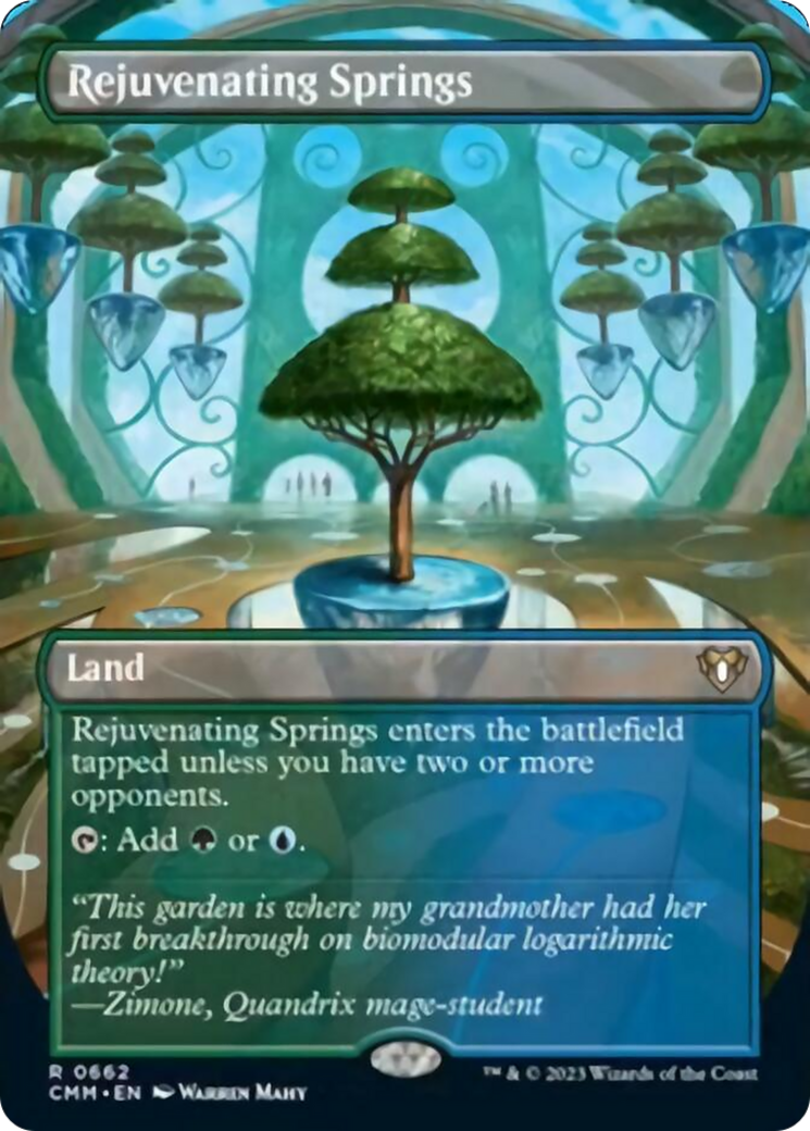 Rejuvenating Springs (Borderless Alternate Art) [Commander Masters] MTG Single Magic: The Gathering | Red Claw Gaming